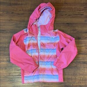 The North Face Pink and White Girls' Windbreakee/ Rain Jacket